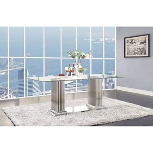 Awesome <b>Foldable</b> Extendable 4 Seater Modern Marble Top Metal Legs Round <b>Dining</b> <b>Table</b> for Home and Hotel Use <b>Dining</b> <b>Table</b> - Product Image 6