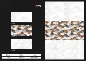 Carreaux muraux en céramique 300x600mm pour salle de bain et cuisine, finition brillante ou mate, surface sculptée effet sucre, design intérieur luxueux. - Product Image 4