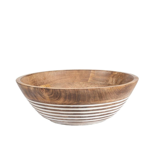Bol de service en bois d'acacia naturel fait à la main, articles de cuisine écologiques pour la maison et les restaurants, fournisseurs en gros - Product Image 6