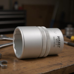 Hazet 1/2'' <b>12</b>-<b>Point</b> Square <b>Socket</b> with Traction Profile and Knurling - Product Image 3