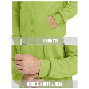 Sweat à capuche en tissu ultra doux pour homme, logo personnalisé, respirant, manches longues, basiques, sweat à capuche en coton mélangé pour homme - Product Image 6