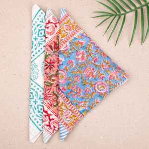 Bandana en coton fait main, écharpe bohème, bandeau pour cheveux, écharpe légère d'été, cadeau unisexe - Product Image 3