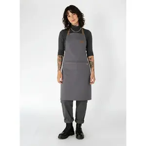 Tablier de cuisine sans manches Siena avec logo brodé, en tissu polyester de bonne qualité, style barbecue, lavé, pour les foyers et les restaurants - Product Image 1