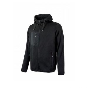 U-POWER Men's Full-<b>Zip</b> Sweatshirt Rainbow <b>Black</b> Carbon <b>Hoodie</b> with Carbon Accent - Product Image 1