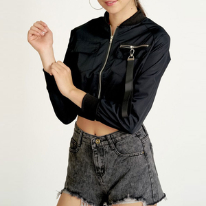 Chaqueta Bomber Estilo Americano para Mujer, Superventas, Corta, Cortavientos, Transpirable, Personalizable - Product Image 2