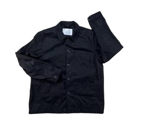 Chaqueta de Trabajo Vintage para Hombre, Color Negro, Cuello Alto, Bordada, con Cremallera, Estilo Casual Urbano, Ligera, para Uso en Exteriores - Product Image 1