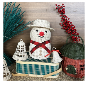 Adorno de corazón de ratán árbol de Navidad decoración colgante decoración rústica de vacaciones para regalos - Product Image 6