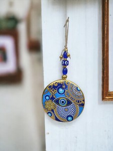 Ojo Turco DAFNI de 13 CM, Hecho a Mano, con Relieve, Magnético, de Vidrio, Tradicional, Promocional, Novedoso, para Decoración de Pared - Product Image 1