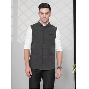 Chaleco Gris Oscuro para Hombre de Calidad de Exportación, Corte Clásico para Bodas, Oficina y Ocasiones Especiales, Disponible al Mejor Precio - Product Image 2