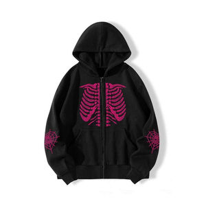 Sudadera con Capucha Extra Grande para Hombre, 100% Algodón, con Estampado de Diamantes de Imitación, Personalizada, Gruesa, para Otoño, Hecha a Medida - Product Image 1