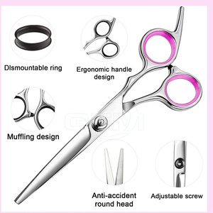 Tijeras de Peluquería de Acero Inoxidable Reutilizables de Alta Calidad, Ligeras, para Diestros, Mango Mediano, Opción Económica - Product Image 2