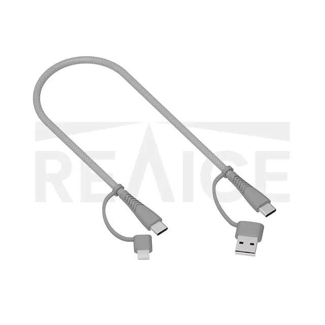 Più recente tutto in uno 2M cavo usb in nylon intrecciato senza grovigli per iphone caricatore veloce 4 in 1 usb cavo di ricarica