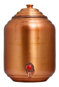 Pichet/Dispenseur/Conteneur à eau en cuivre de qualité commerciale, finition métallique polie, couleur or, 12L, pour utilisation dans les restaurants et les hôtels - Product Image 3