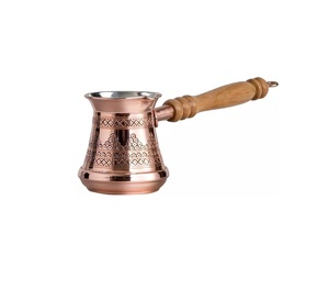 Copper Antique Brass Coffee <b>Pot</b> With Wooden Handle Metal Milk <b>Pot</b> for Coffee and <b>Tea</b> Brass Cezve New Arabic Milk and Coffee <b>Pot</b> - Product Image 3