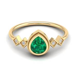 Anillo de Plata de Ley 925 con Moissanita Certificada por GRA, Corte Pera, 0.6 Ct, Anillos con Piedras Preciosas de Esmeralda para Mujer, Precio de Fábrica REYES - Product Image 6