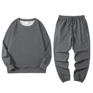 Conjunto de Jersey de alta calidad, conjuntos de chándal para correr apilados de algodón con cuello redondo, chándal para hombre, conjunto de sudaderas con capucha y Jogger personalizado Unisex - Product Image 1