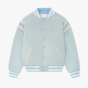 แจ็คเก็ตเบสบอลคุณภาพสูง พิมพ์โลโก้ตามสั่ง แจ็คเก็ตเรียบง่าย แจ็คเก็ตกันลมสำหรับผู้ชาย เหมาะสำหรับฤดูใบไม้ผลิและฤดูใบไม้ร่วง - Product Image 4