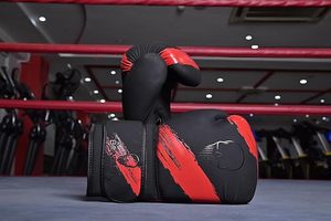 ถุงมือฝึกซ้อมหนัง PU ปรับแต่งได้ สำหรับกีฬา ป้องกันแรงกระแทก สไตล์นักมวย สำหรับฝึกซ้อมมวยไทยกลางแจ้ง - Product Image 5