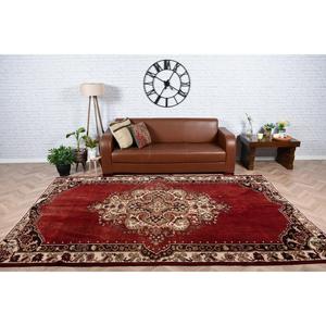 Vintage Turkish Rug, 6.7x10.2 ft Rug, <b>Red</b> Patchwork <b>Wool</b> Rug - Product Image 2