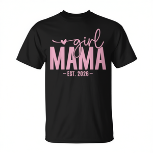 Girl Mama Est. Nouveau T-shirt 2026 pour futures mamans et jeunes mamans, révélation de la grossesse, T-shirt pour future maman - Product Image 2
