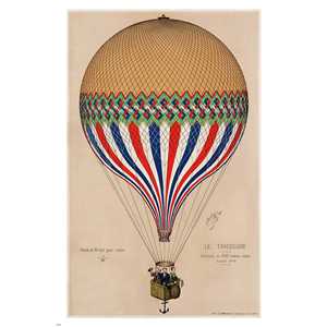 Póster del globo aerostático Le Tricolore E. Hamelin para decoración de pared - Product Image 2