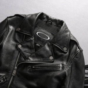 Factory 2025 Fashion-Tassel Motocicleta genuina Flecos-Borlas Cuero de vaca Slim-Fit Transpirable Bombers Biker Chaquetas - Product Image 4
