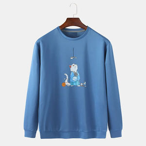 Jersey de peso pesado esencial para hombre, sudaderas con capucha, mezcla de algodón básica lavada personalizada, de talla grande, manga Regular, primavera y otoño - Product Image 3