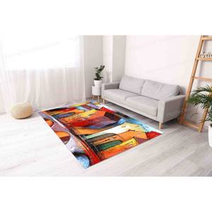 Alfombra Estampada con Pintura de Ciudad Colorida: Moderna, Vibrante y Elegante, con Pelo Suave - Product Image 3