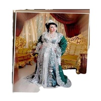 2022 dernier mariage marocain caftan personnalisable Satin tissu robe pierre travail ethnique XS Abaya mariées adultes traditionnel musulman