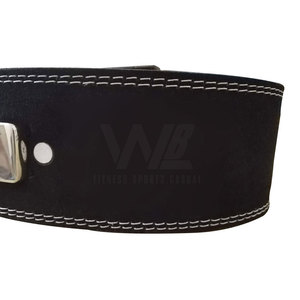 Ceinture de soutien en cuir de vachette robuste antidérapante avec boucle à levier en acier pour hommes et femmes, idéale pour la musculation, l'haltérophilie et le bodybuilding - Product Image 4