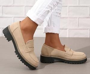 Lug Sole High Loafers Suede Adjustable Walk Breathable Lightweight Customizable Spring Shoes Made in Pakistan - Product Image 5