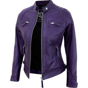 เสื้อแจ็คเก็ตหนังผู้หญิงระดับพรีเมียม - Product Image 1