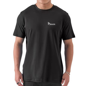 Nueva Camiseta Negra Premium para Hombre, Mezcla de Algodón Suave con Cuello Redondo, Diseño Minimalista para Uso Casual, Venta al por Mayor y OEM - Product Image 1