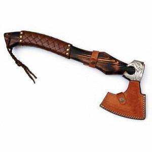 Wholesale Customized OEM ODM Cutlery Factory Professional Damascus Hunting Camping Survival Hatchet Axe Camping Axe with Sheath - Product Image 1