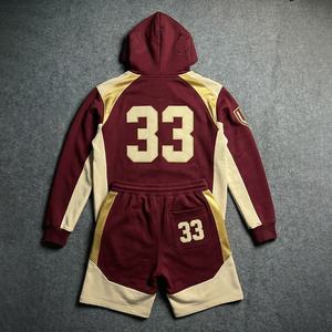 Ensemble survêtement unisexe en coton 100 % pour homme : sweat à capuche et short streetwear – Collection Hiver – Vente en gros - Product Image 2