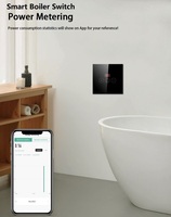 Interrupteur intelligent pour chauffe-eau 20Amp Affichage LCD du temps UK/EU 86mm Zigbee pour la commande de l'application Smart Life Alexa/Siri/Google