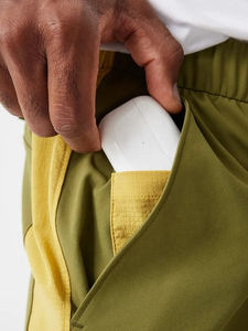 Short décontracté à l'acide pour hommes, avec cordon de serrage, taille élastique, short d'été délavé à l'acide avec poches - Product Image 3