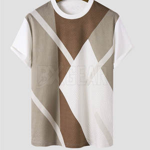 Camiseta clásica de manga corta para hombre con cuello redondo y textura suave Comodidad transpirable y estilo simple para el uso diario - Product Image 1