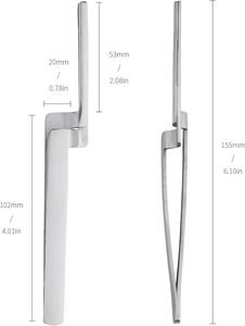 Pince à papier articulée pour dentiste, 15 cm, droite et incurvée, en acier inoxydable, instruments chirurgicaux de classe I - Product Image 2