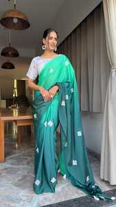 Sari traditionnel pour femme en faux georgette brodé, longue robe indienne en mousseline, designs modernes, directement de la source, haute couture - Product Image 4