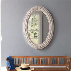 High Quality Modern Natural Edge Resin Wood <b>Wall</b>-Mounted <b>Mirror</b> for Decorative Use No Electricity Required - Product Image 1