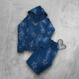 Survêtement personnalisé Ensemble 2 pièces Survêtement à logo Pantalon de survêtement en diamant Joggers et sweats à capuche Strass Y2K Ensemble de survêtement pour hommes - Product Image 2