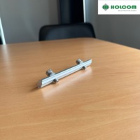 HOLCOM Ensemble de connecteurs de rail en aluminium anodisé argenté de haute qualité fabriqué au Vietnam 6005-T6 8 mm d'épaisseur Système de montage solaire à 10 ans de garantie