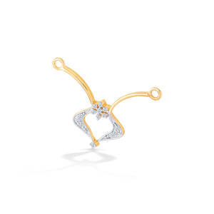 เครื่องประดับวัฒนธรรมสำหรับผู้หญิงมนต์ทองเพชรสีเหลืองดีไซน์เรขาคณิต - Product Image 3