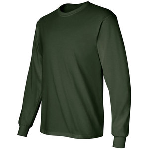 T-shirt personnalisé à col rond en ultra coton à manches longues pour hommes de couleur anthracite - Product Image 5