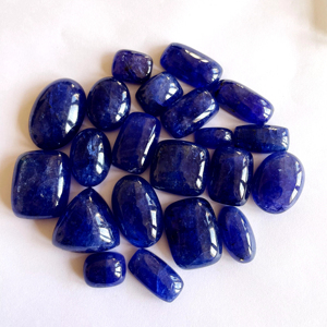 Cabujón de tanzanita con tratamiento térmico Natural de calidad AAA, corte mixto azul, 10-20mm, Tanzania sueltas de fabricación de joyas de piedras preciosas, certificado IGI - Product Image 1
