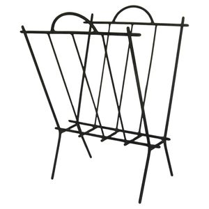 Porte-revues en métal noir moderne personnalisé, design géométrique, réglable, multifonctionnel pour la maison, le bureau, l'école, le salon - Product Image 4