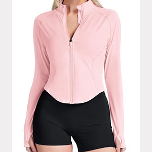 OEM & ODM Women's Active Wear <b>Jacket</b> for <b>Yoga</b> & Gym Ladies Fitness Quick-Drying Comfortable Gym Apparel Front Logo Breathable - Product Image 4