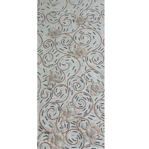 Encaje de cuentas a mano de lujo más vendido para moda y novia con detalles intrincados para vestidos elegantes disponibles para la venta - Product Image 3