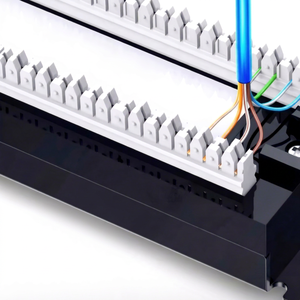 แผงแพทช์เน็ตเวิร์ค Cat6 แบบไม่มีฉนวนป้องกัน 48 พอร์ต ช่องเสียบ RJ45 ขนาด 19 นิ้ว สำหรับติดตั้งบนแร็ค ใช้ในงานอุตสาหกรรม - Product Image 2